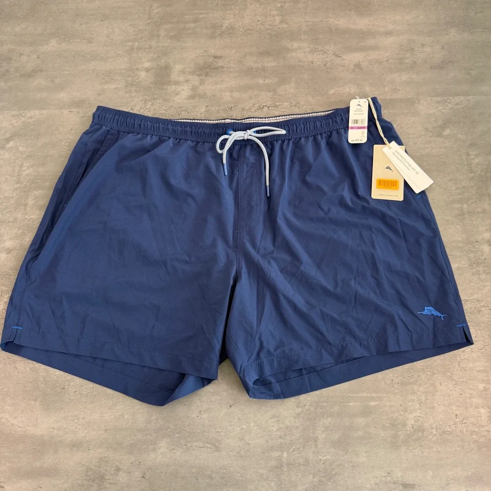 Tommy Bahama Naples Valley Swim Trunks Mens 2XLB Navy Blue UPF 30 Recycled Short
